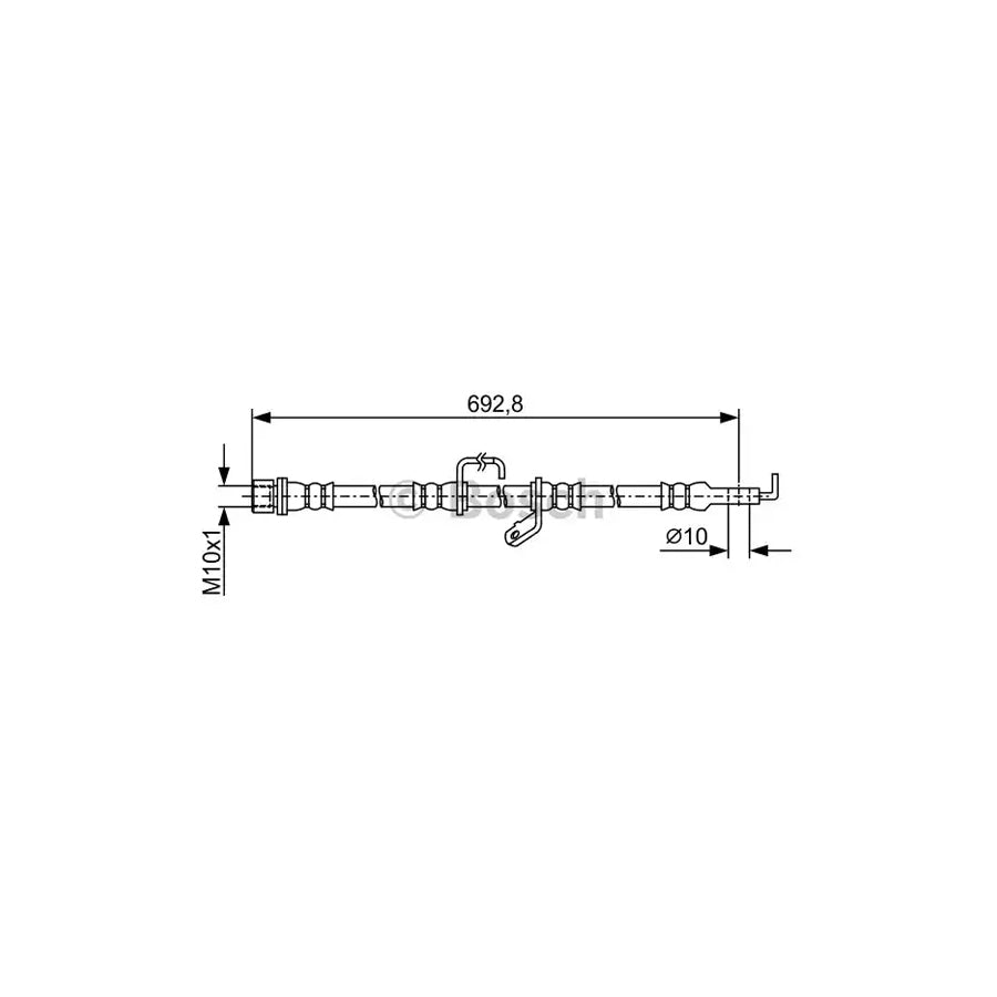 BOSCH 1 987 481 921 Brake Hose for TOYOTA RAV4 III Off Road XA30 680Mm
