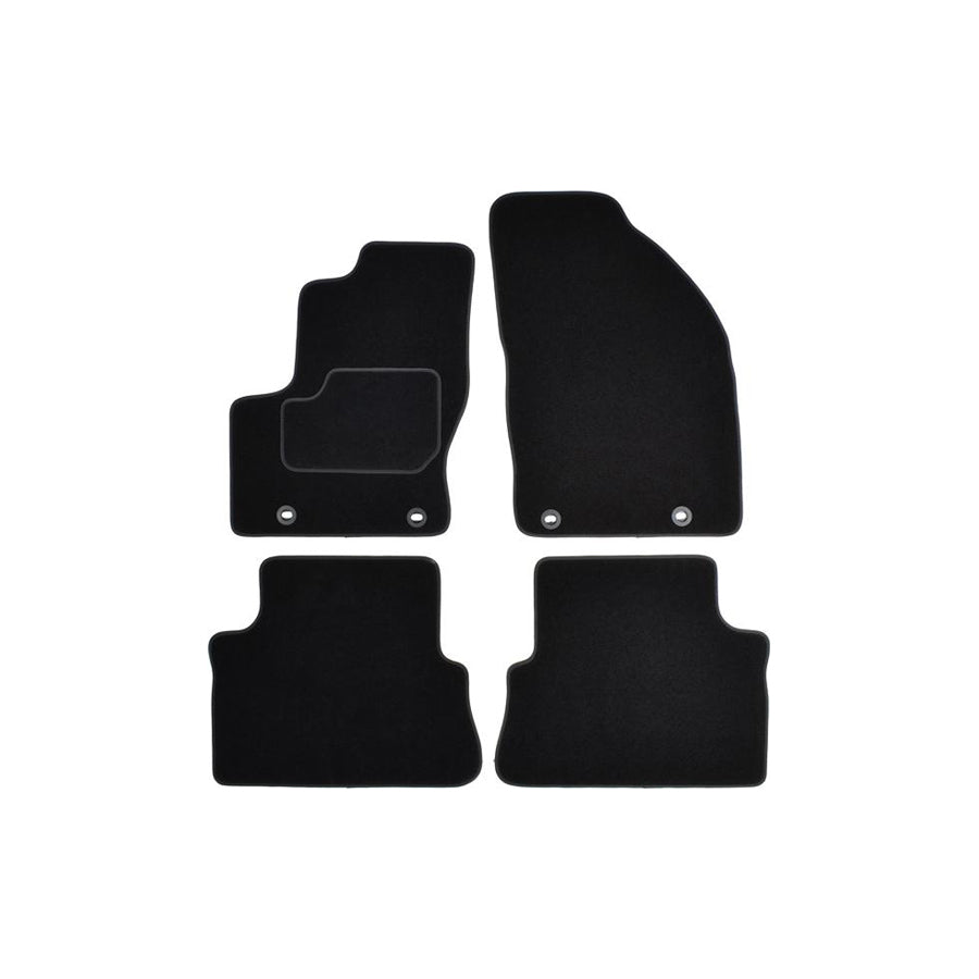 CUSTOPOL Tailored FOR145C Floor mat set for FORD Focus C-Max (DM2) Textile, Front and Rear, Quantity: 4, Black
