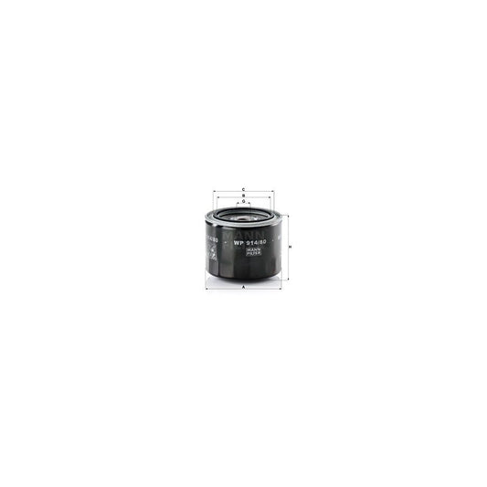 MANN-FILTER WP 914/80 Oil Filter Spin-on Filter, with one anti-return valve