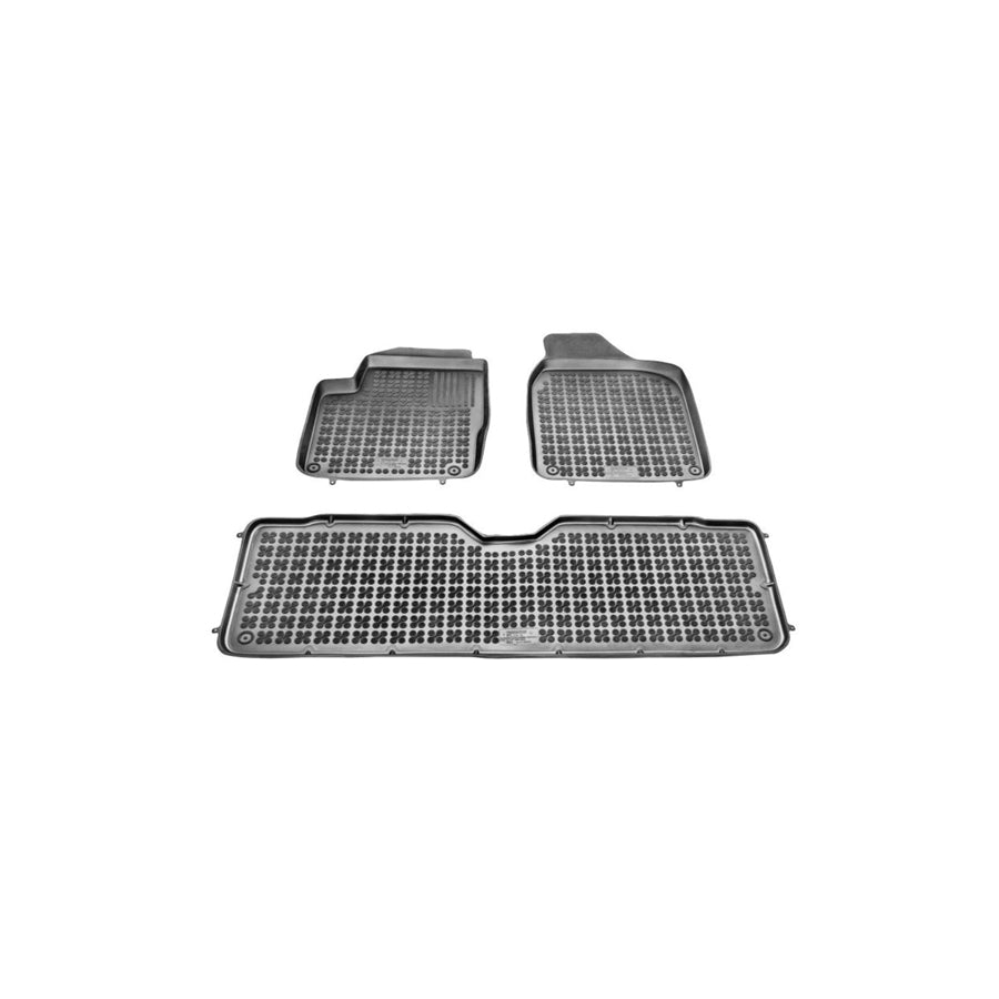 REZAW PLAST 200103A Floor mat set for SEAT Alhambra I (7V8, 7V9) Elastomer, Front and Rear, Black