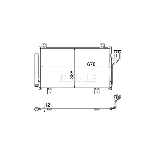 MAHLE ORIGINAL AC 865 000S Air conditioning condenser with dryer