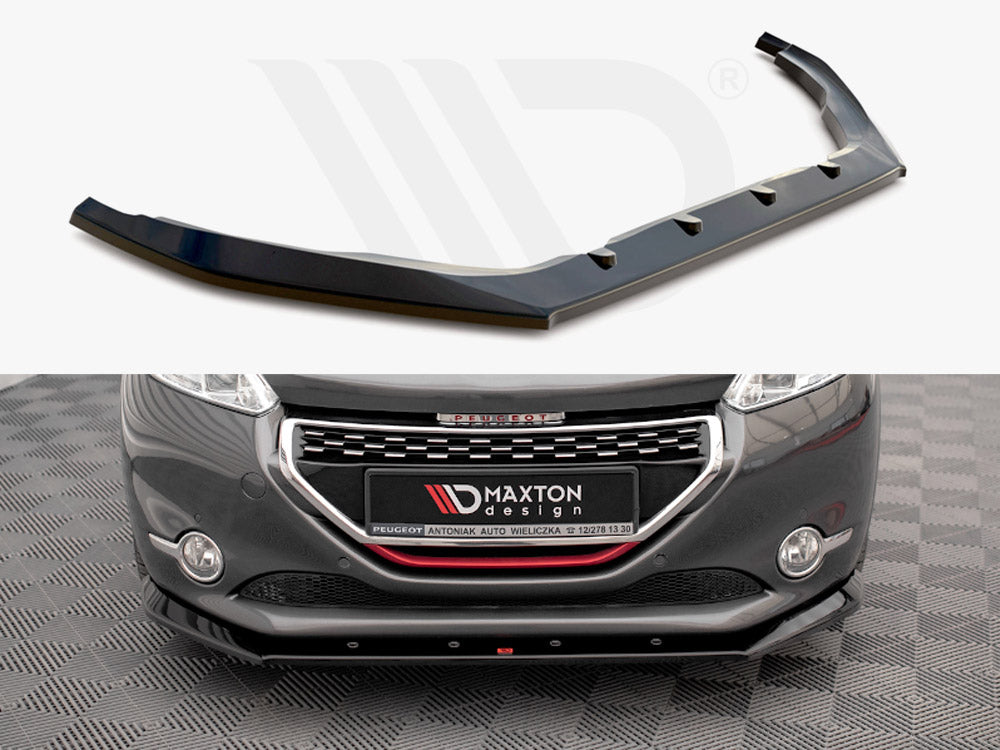 Maxton Design PE-208-1-GTI-FD1T Front Splitter V.1 Peugeot 208 GTI MK1 | Duco Car Parts UK Car Parts