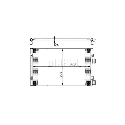 MAHLE ORIGINAL AC 389 000S Air conditioning condenser for CHRYSLER PT CRUISER without dryer