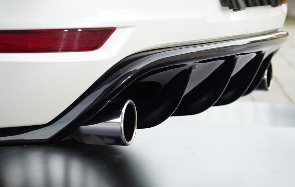 Rieger 00088023 VW Mk6 Golf GTI Rear Diffuser for Original Tailpipe Left & RIght - Glossy Black