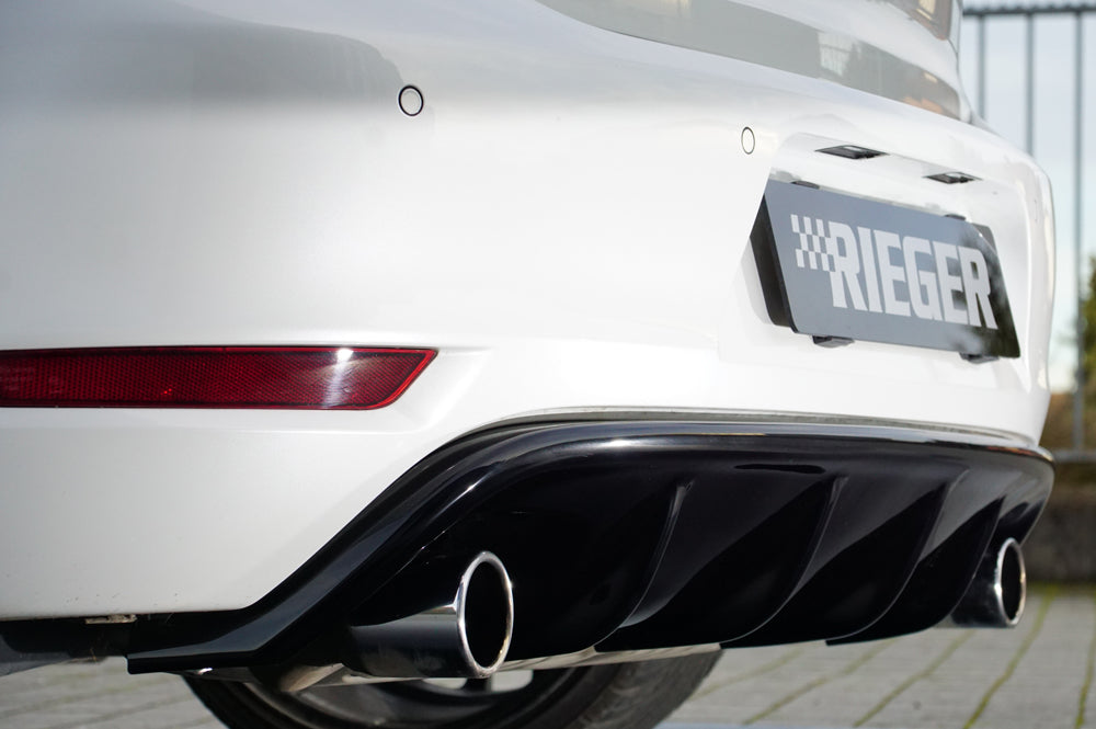 Rieger 00088023 VW Mk6 Golf GTI Rear Diffuser for Original Tailpipe Left & RIght - Glossy Black