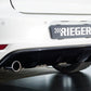 Rieger 00088023 VW Mk6 Golf GTI Rear Diffuser for Original Tailpipe Left & RIght - Glossy Black