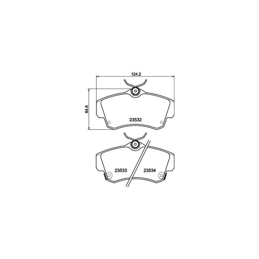 Hella 8DB 355 018 651 Brake Pad Set For Chrysler Pt Cruiser With Acoustic Wear Warning