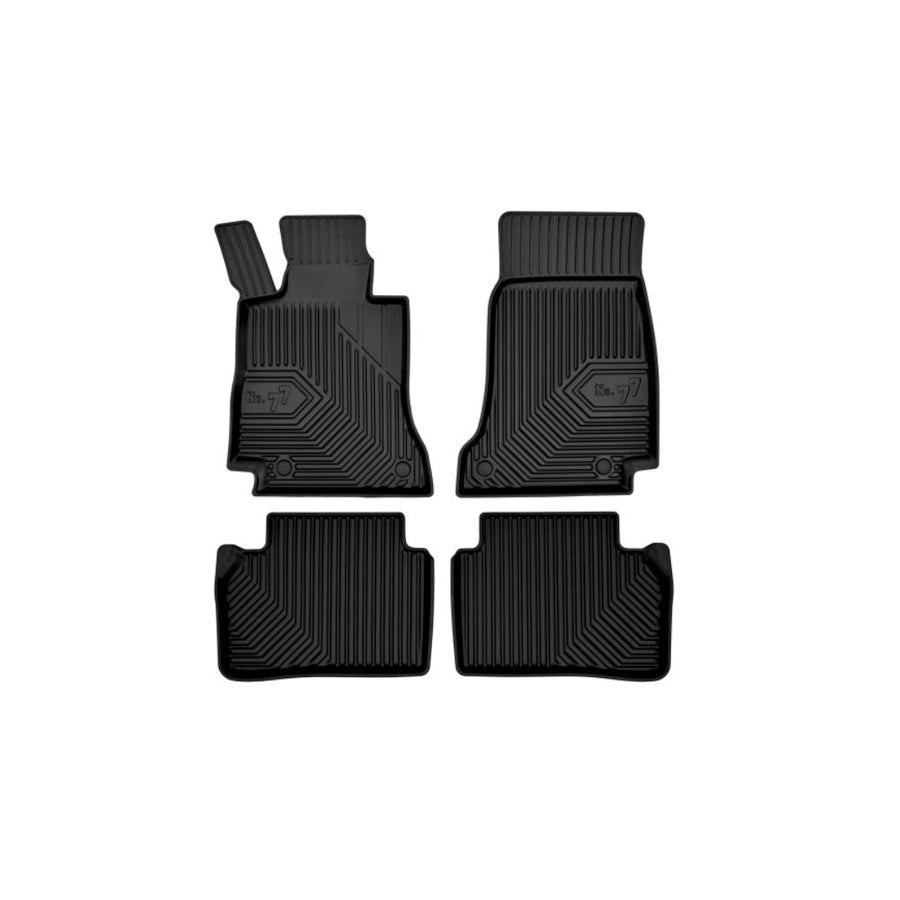 FROGUM Tailored 77407695 Floor mat set suitable for MERCEDES-BENZ E-Class Saloon (W213) Elastomer, Front and Rear, Quantity: 4, Black, (LHD)