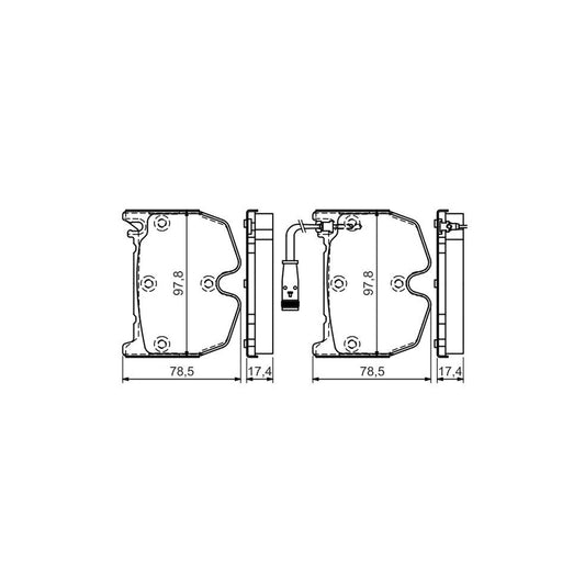 Bosch 0986494364 Brake Pad Set Incl Wear Warning Contact With Anti Squeak Plate With Mounting Manual BP1272