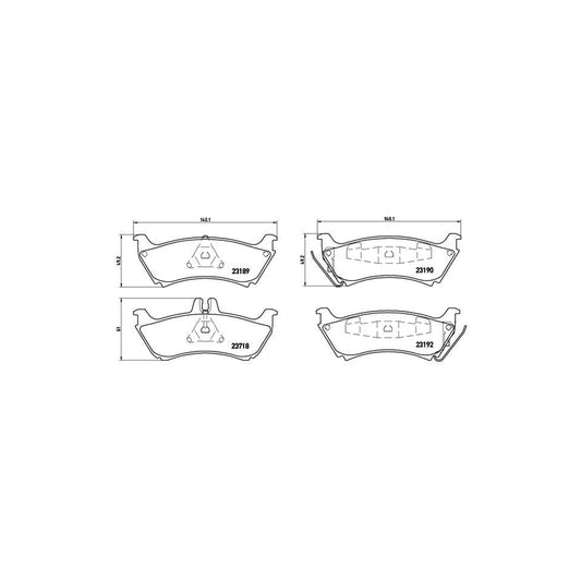 Brembo P 50 044 Brake Pad Set Suitable For Mercedes Benz Ml Class W163