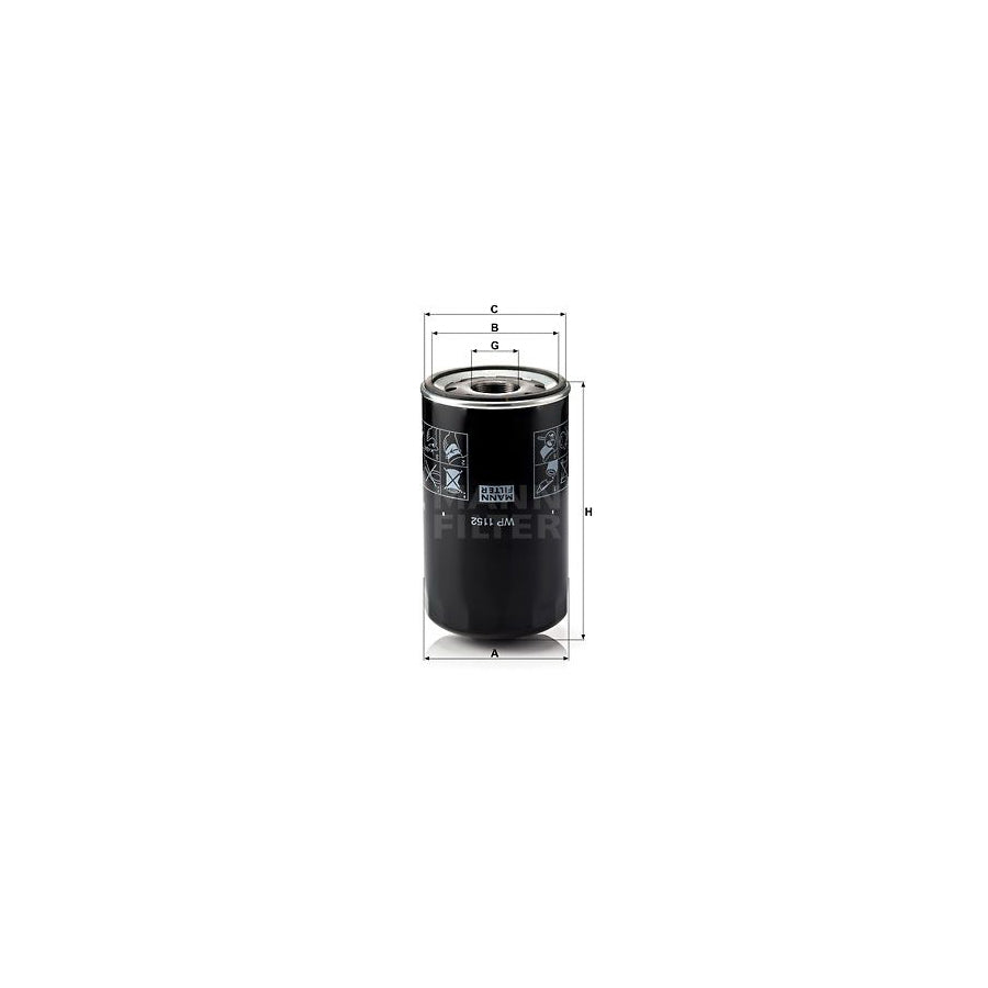 MANN-FILTER WP 1152 Oil Filter Spin-on Filter