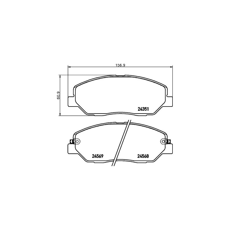 Hella 8DB 355 012 371 Brake Pad Set With Acoustic Wear Warning With Accessories