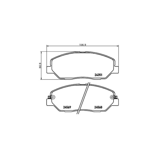Hella 8DB 355 012 371 Brake Pad Set With Acoustic Wear Warning With Accessories