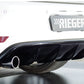 Rieger 00088023 VW Mk6 Golf GTI Rear Diffuser for Original Tailpipe Left & RIght - Glossy Black