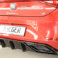 Rieger 00088210 SEAT Leon KL Rear Diffuser - Glossy Black
