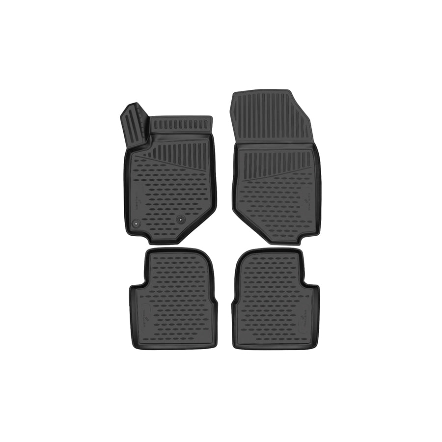 WALSER Tailored, XTR 75227 Floor mat set Elastomer, Front and Rear, Black