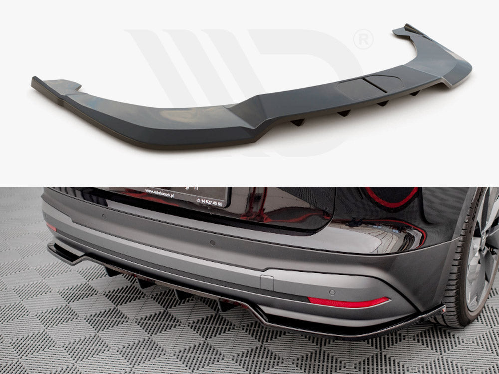 Maxton Design SK-EN-1-RD1T+RD2T Central Rear Splitter (vertical Bars) Skoda Enyaq IV (2020-) | Duco Car Parts UK Car Parts