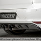 Rieger 00099275 VW Mk7 Golf R Rear Diffuser for Twin Tailpipe Centre - Carbon-Look