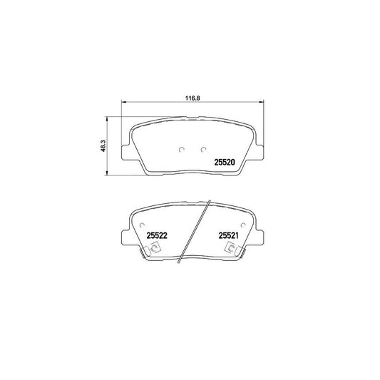 Brembo P 30 081 Brake Pad Set With Acoustic Wear Warning