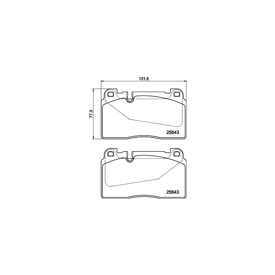 Hella 8DB 355 020 251 Brake Pad Set Prepared For Wear Indicator