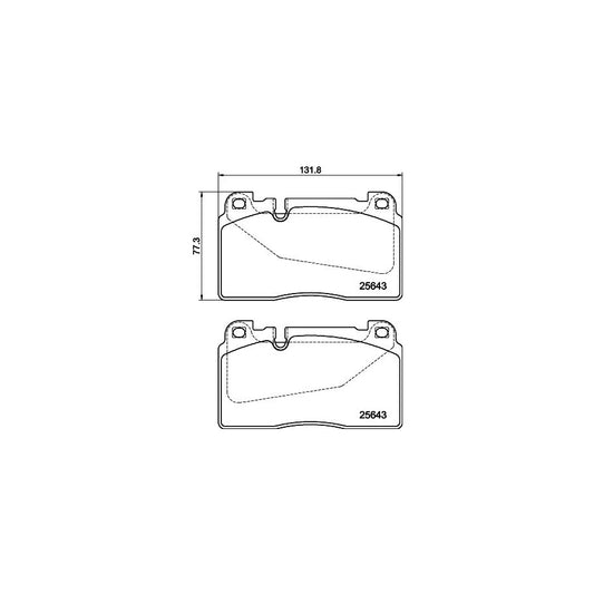 Hella 8DB 355 020 251 Brake Pad Set Prepared For Wear Indicator