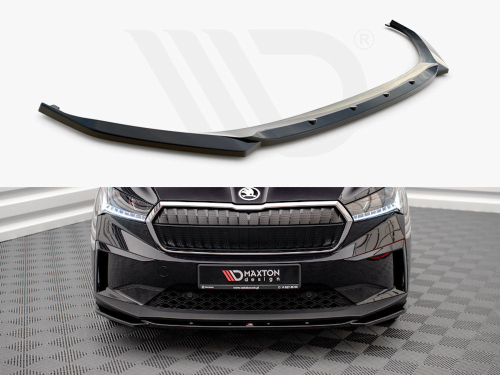 Maxton Design SK-EN-1-FD3T Front Splitter V.3 Skoda Enyaq IV (2020-) | Duco Car Parts UK Car Parts