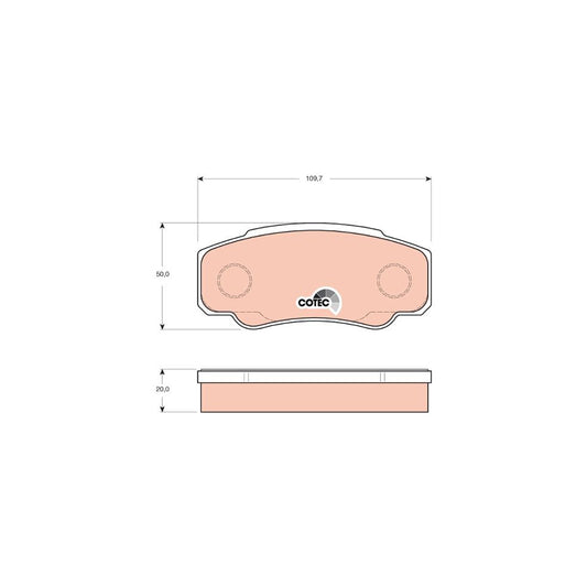 TRW Cotec Gdb3441 Brake Pad Set Incl Wear Warning Contact With Brake Caliper Screws With Accessories