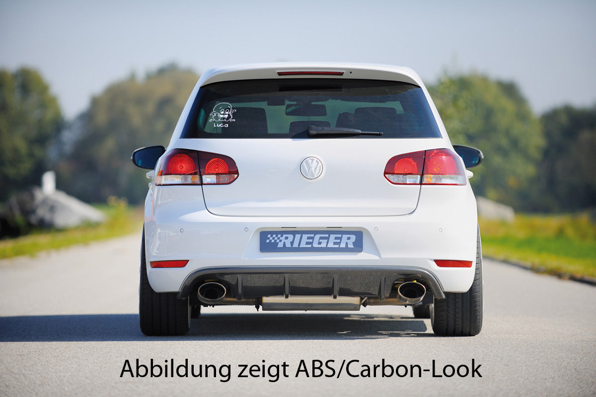 Rieger 00088022 VW Mk6 Golf Rear Diffuser for Sport Tailpipe Left & Right (GTI & GTD) - Glossy Black