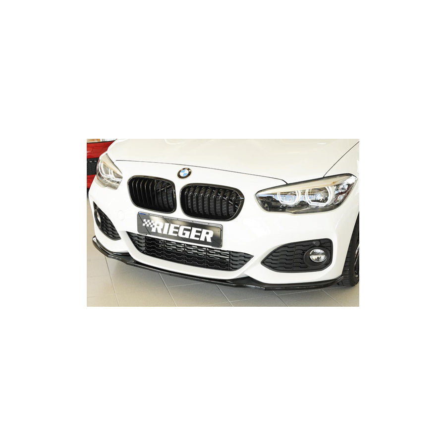 Rieger BMW 1 Series F20 F21 LCI Black Front Splitter (inc. M135i & M140i)