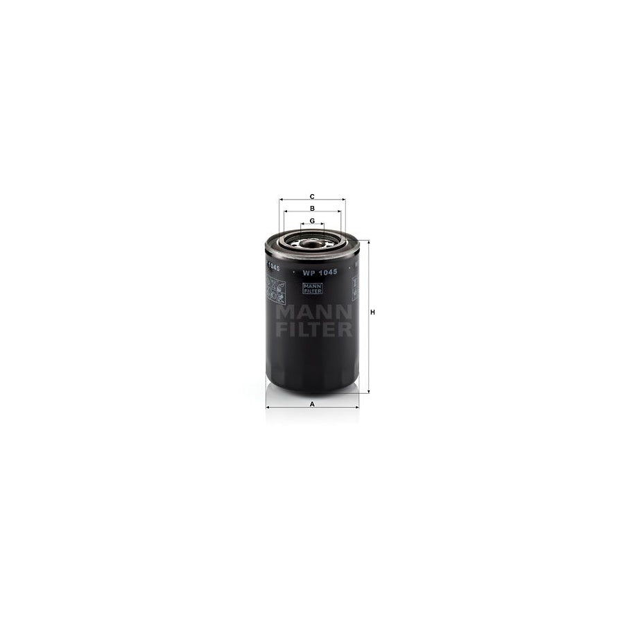 MANN-FILTER WP 1045 Oil Filter Spin-on Filter