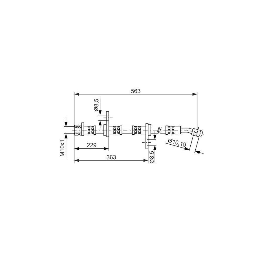 BOSCH 1 987 476 527 Brake Hose 555Mm M10X1 