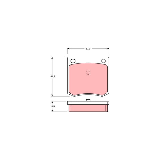 TRW Gdb191 Brake Pad Set Not Prepared For Wear Indicator