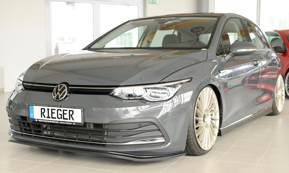Rieger 00059600 VW Mk8 Golf Front Splitter -  Matte Black