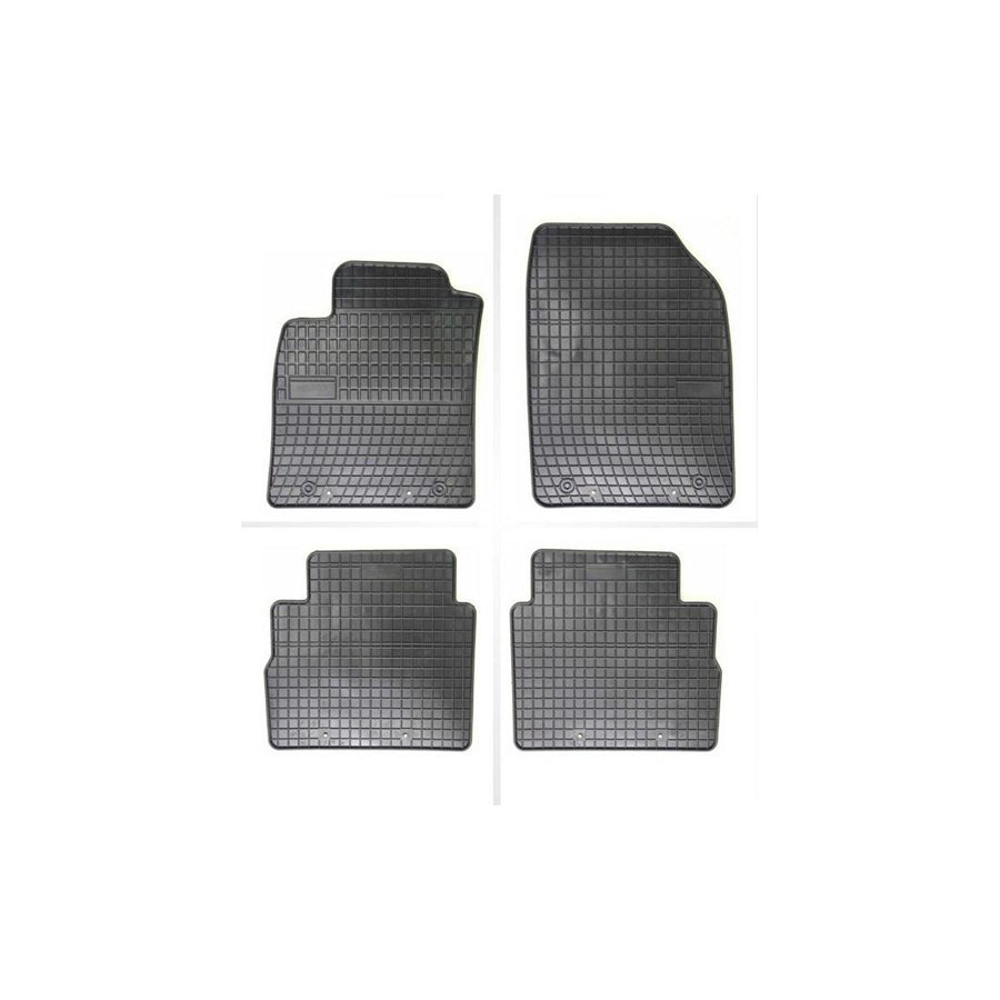 FROGUM Tailored 0703C Floor mat set Elastomer, Front and Rear, Quantity: 4, Black, (LHD)