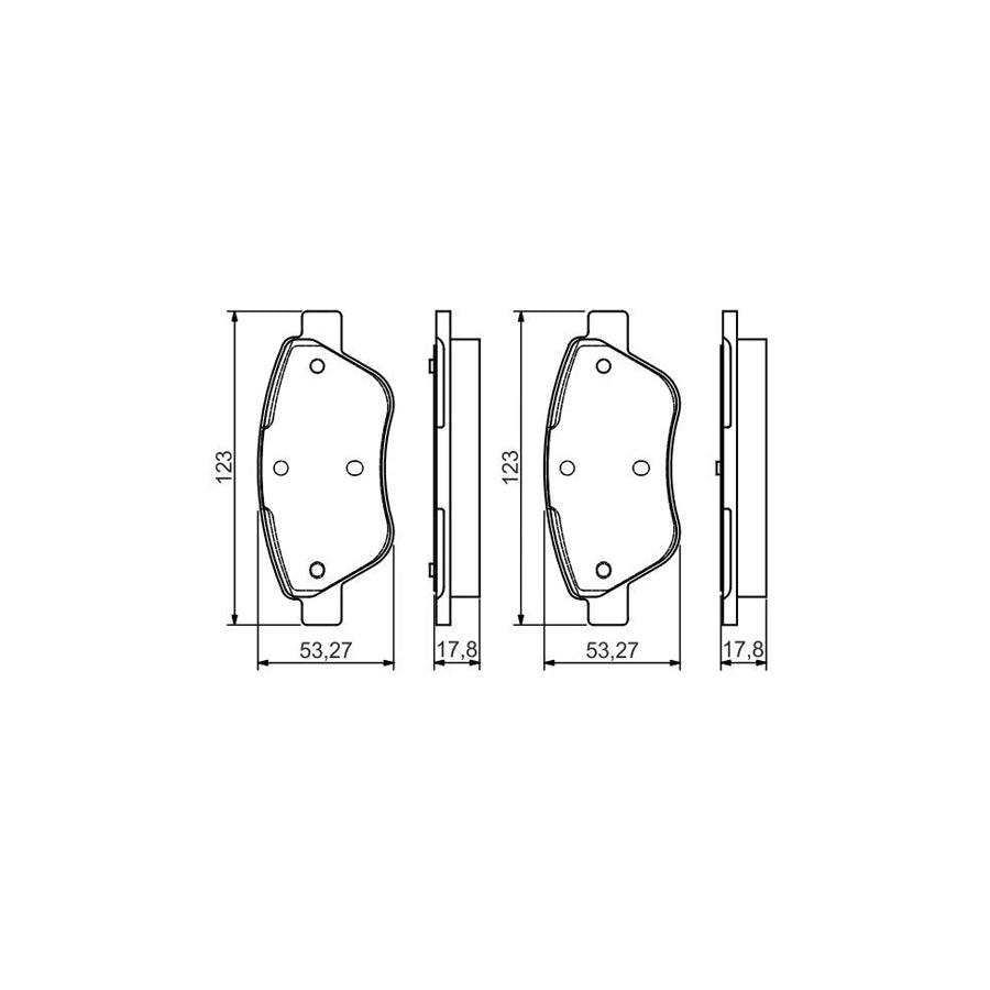 Bosch 0986495102 Brake Pad Set With Anti Squeak Plate With Mounting Manual BP1511