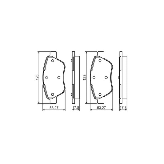 Bosch 0986495102 Brake Pad Set With Anti Squeak Plate With Mounting Manual BP1511