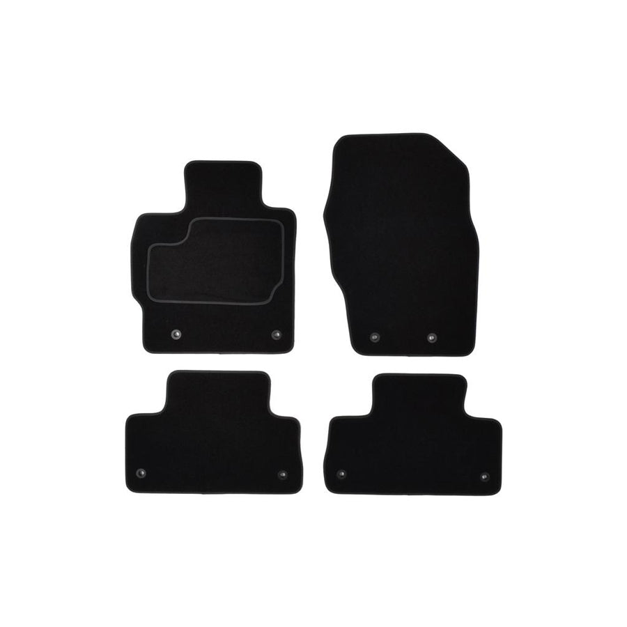 CUSTOPOL Tailored MAZ120C Floor mat set for MAZDA CX-7 (ER) Textile, Front and Rear, Quantity: 4, Black