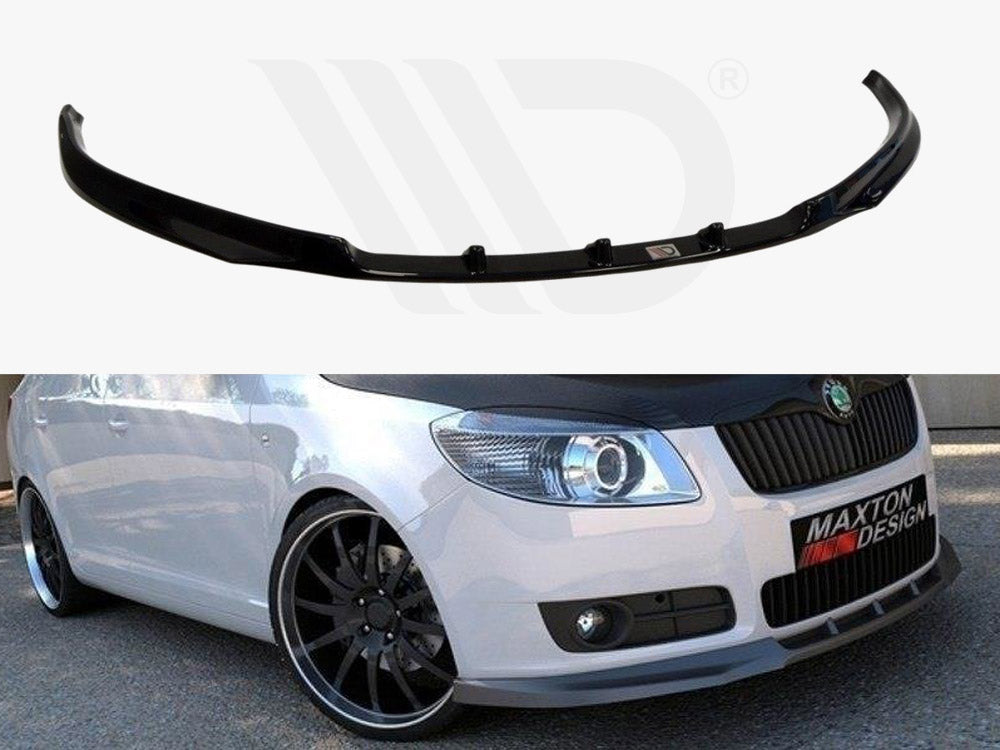 Maxton Design SK-FA-2-FD1T Front Splitter Skoda Fabia Fits | Duco Car Parts UK Car Parts