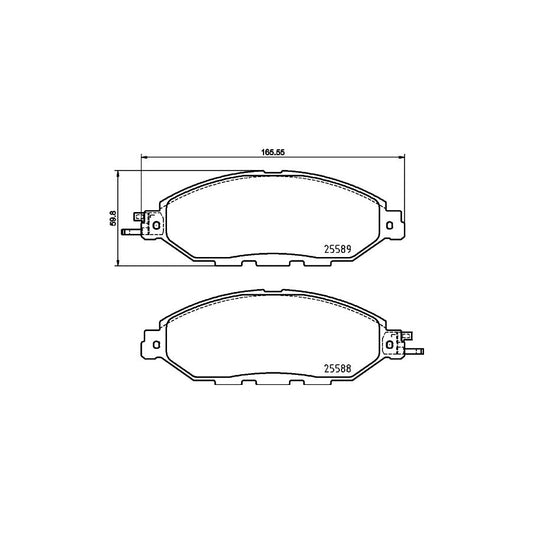 Hella 8DB 355 025 101 Brake Pad Set Not Prepared For Wear Indicator