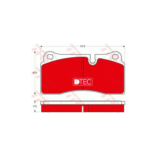 TRW Dtec Cotec Gdb1816Dte Brake Pad Set Prepared For Wear Indicator