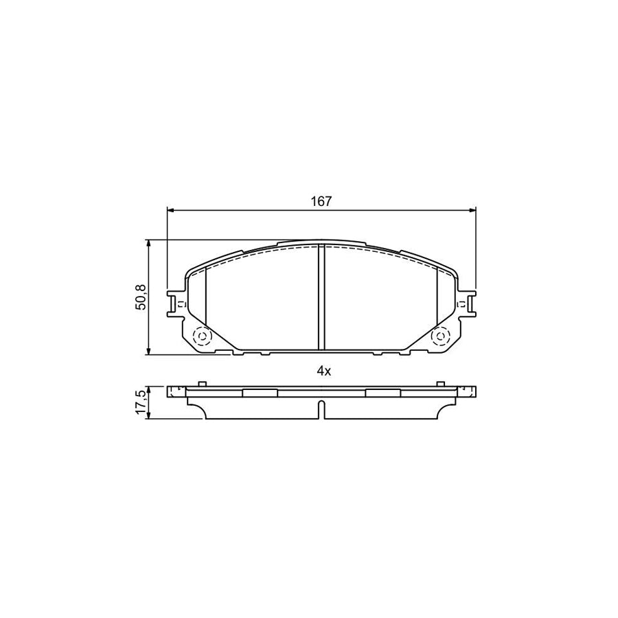 Bosch 0986495404 Brake Pad Set With Mounting Manual BP1777