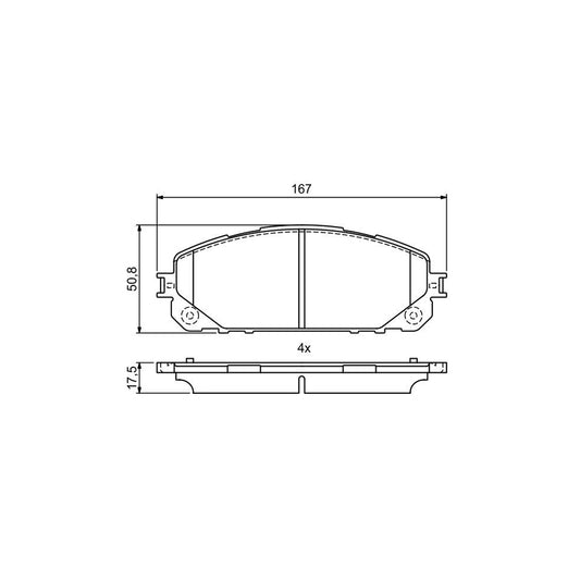 Bosch 0986495404 Brake Pad Set With Mounting Manual BP1777
