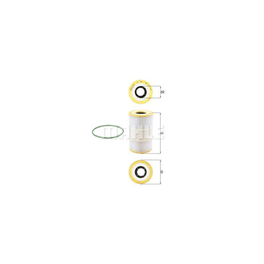 MAHLE ORIGINAL OX 1185D Oil Filter Filter Insert