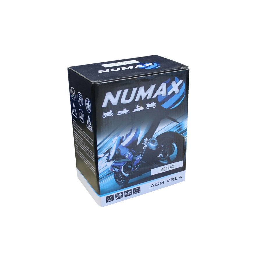 Numax YB14-A2 Motorcycle Battery 12V 14Ah AGM YB14A2 NTS14AA2 MB14A2