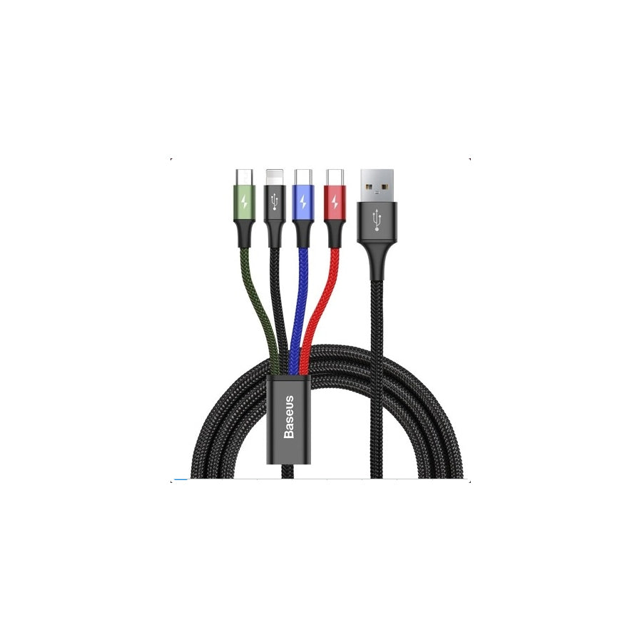 Baseus CA1T4-B01 USB charge cable Black, 90+30mm