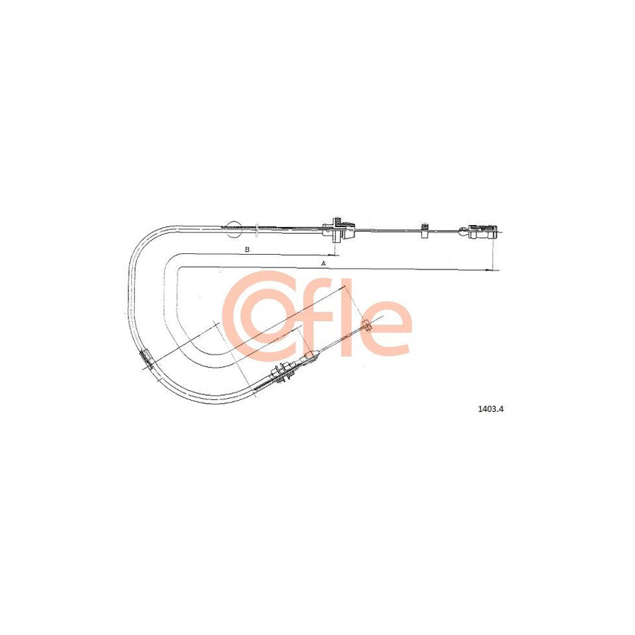 COFLE 1403.4 Throttle Cable for FIAT Cinquecento (170) | Duco Car Parts UK Car Parts