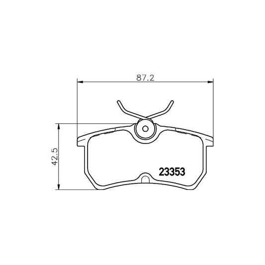 Hella 8DB 355 018 411 Brake Pad Set Not Prepared For Wear Indicator With Brake Caliper Screws
