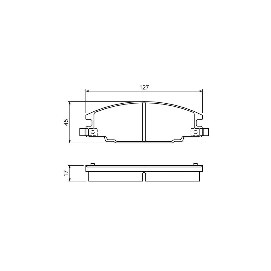 Bosch 0986460960 Brake Pad Set With Acoustic Wear Warning BP529