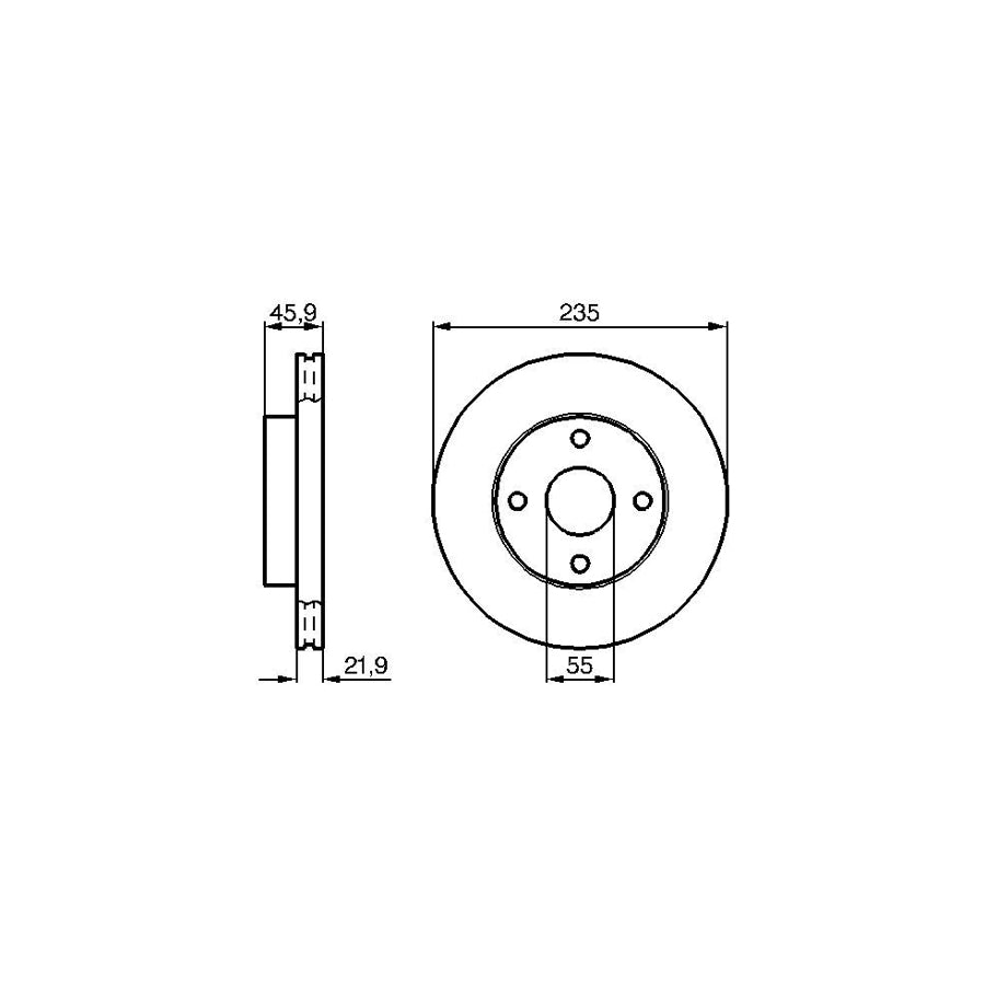 BOSCH 0 986 478 787 Brake Disc for MAZDA 323 Internally Vented Vented Oiled