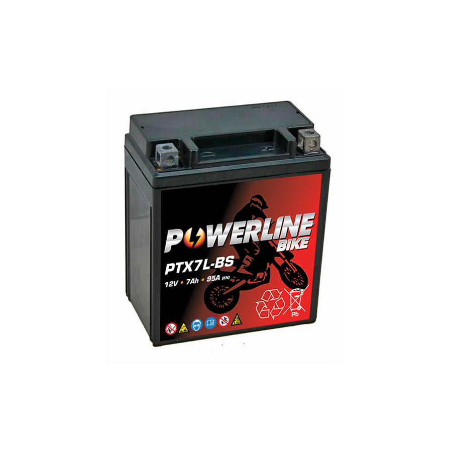Powerline PTX7L-BS Motorcycle Battery 12V 7Ah